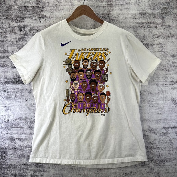Nike Other - The Nike Tee Shirt Lakers 2020 NBA Finals Championship Caricature White Men's XL